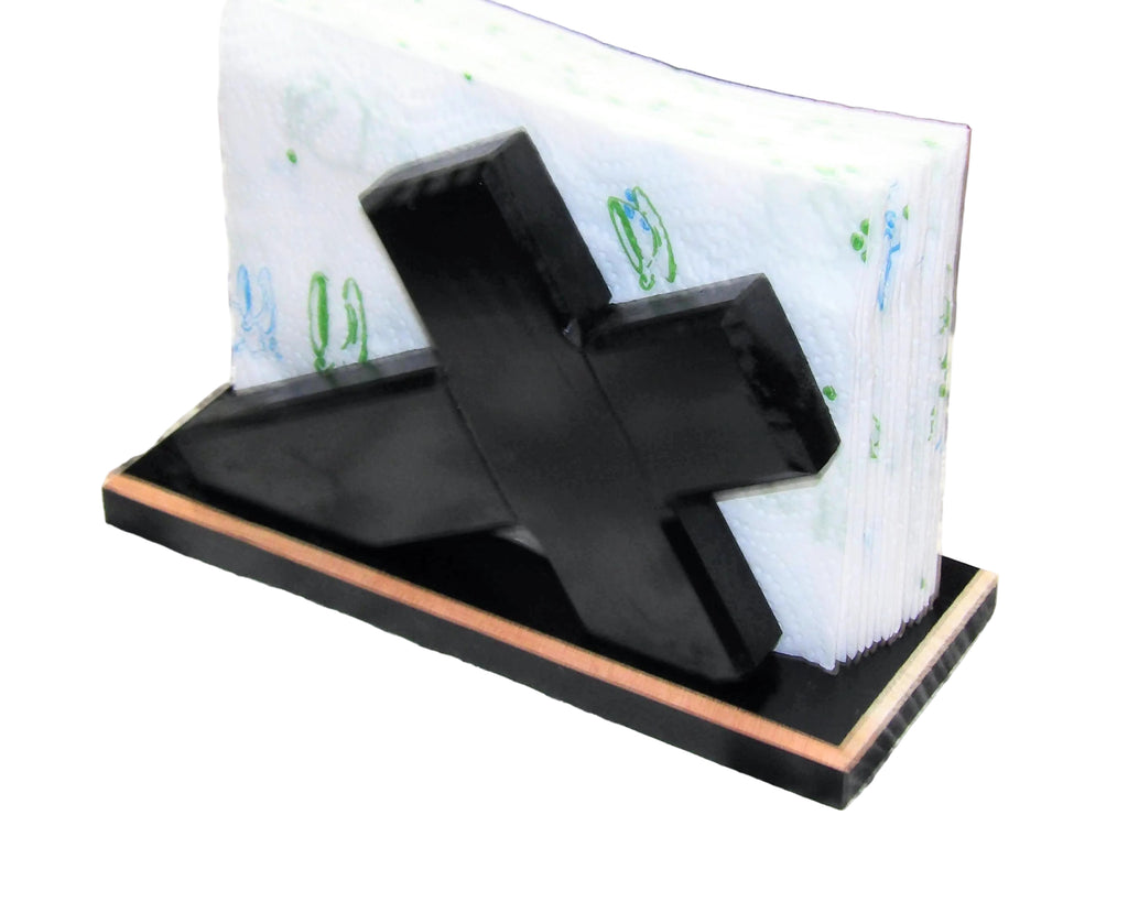Cross Napkin Holder - Black