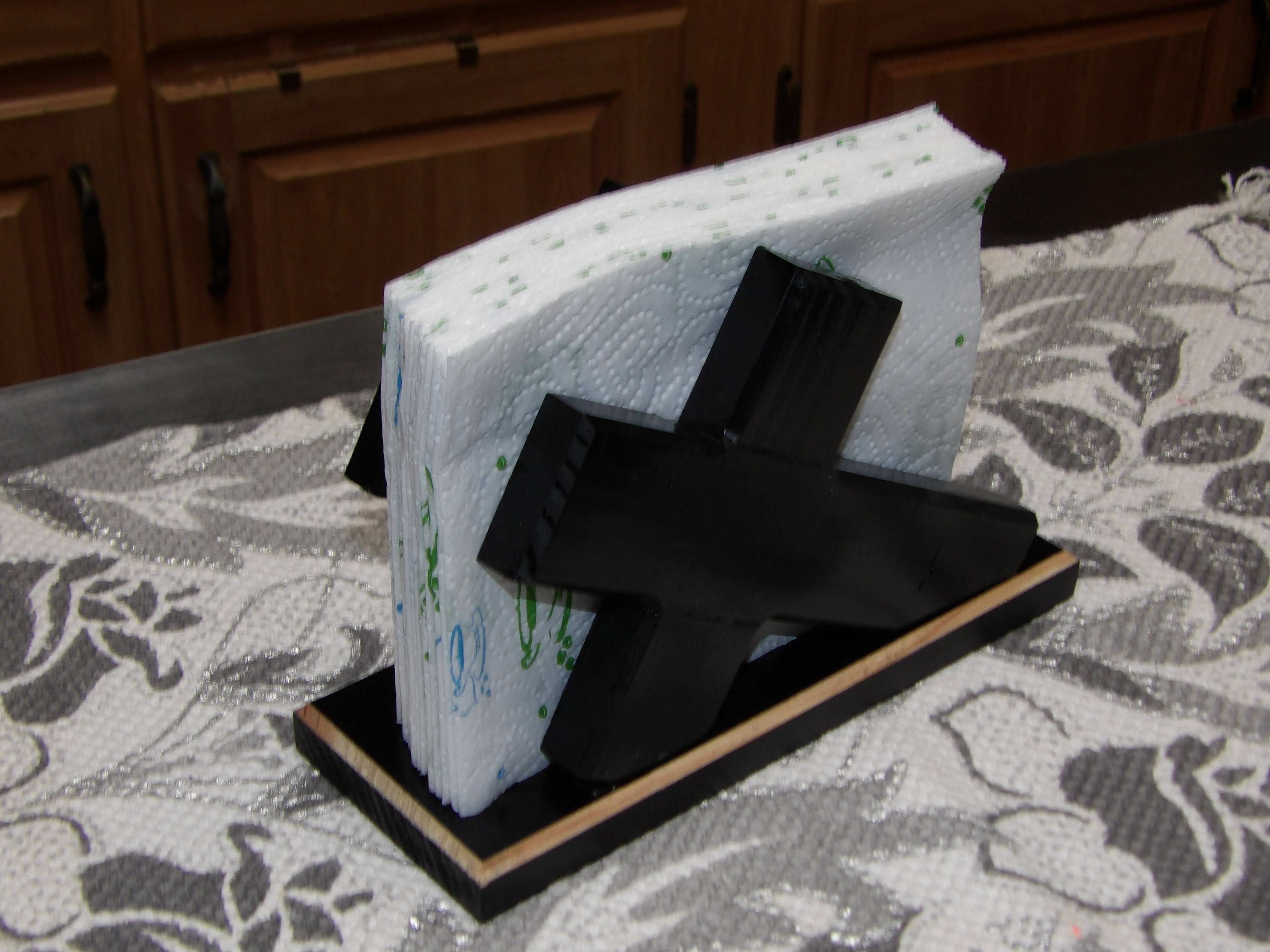 Cross Napkin Holder - Black