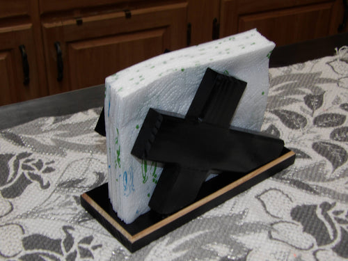 Cross Napkin Holder - Black