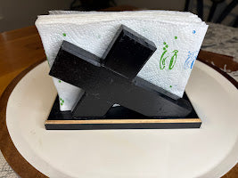 Cross Napkin Holder - Black